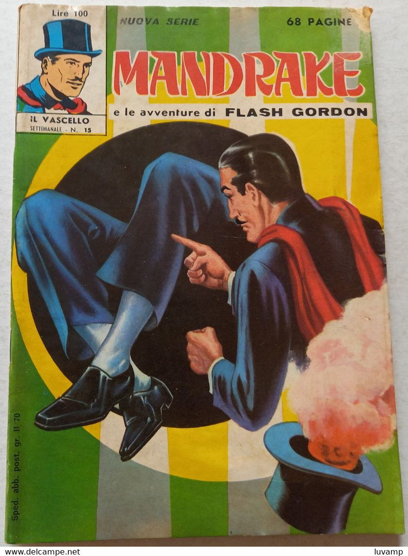 MANDRAKE  IL VASCELLO  TERZA SERIE -F.LLI SPADA N.15 DEL 1971 (CART 58) - Prime Edizioni