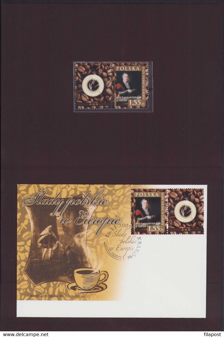 Poland 2009 Booklet / Poles In Europe Jerzy Franciszek Kulczycki First Cafe In Vienna, Coffee / FDC + Stamp MNH** FV - Markenheftchen