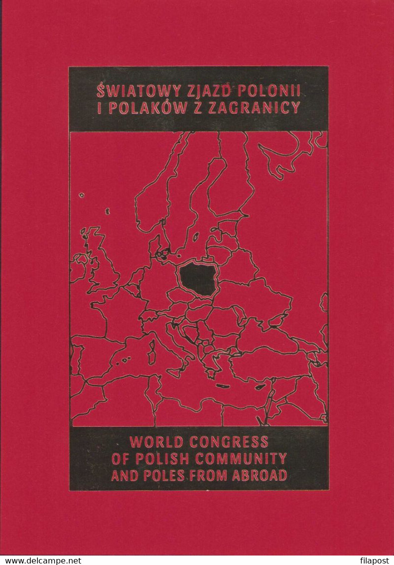 POLAND 2018 Mini Souvenir Booklet / World Congress Of Polonia And Poles From Abroad Map, Flag / With Stamp MNH**FV - Postzegelboekjes