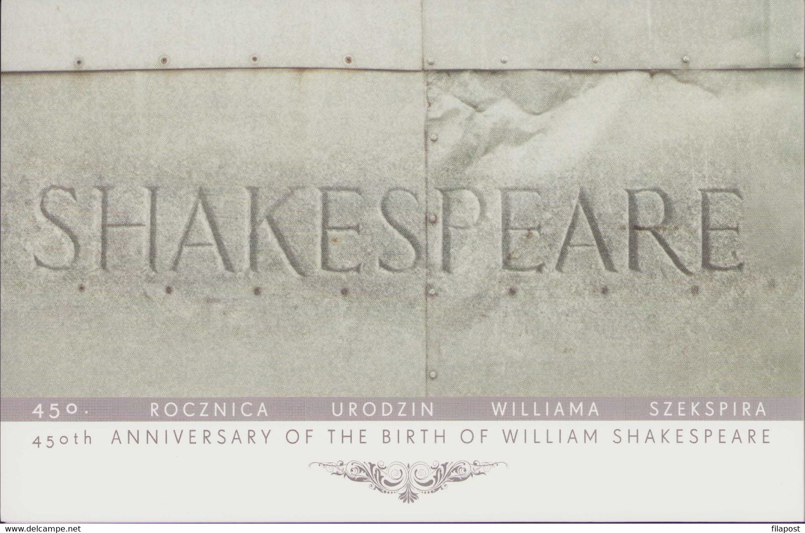 Poland 2014 Booklet / William Shakespeare, English Poet, Playwright, Actor, Art / FDC + Postcard + Stamp MNH**FV - Postzegelboekjes