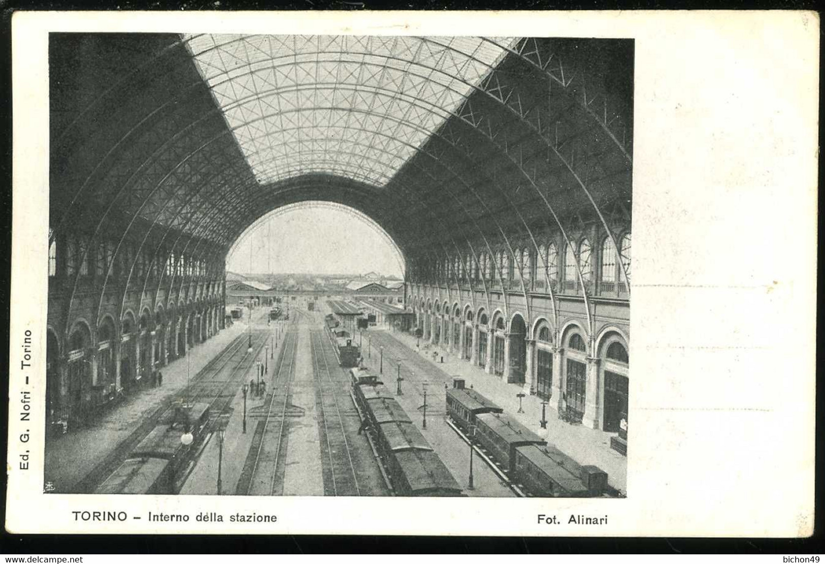 Torino Interno Della Stazione Alinari Nofri Pionere - Transport