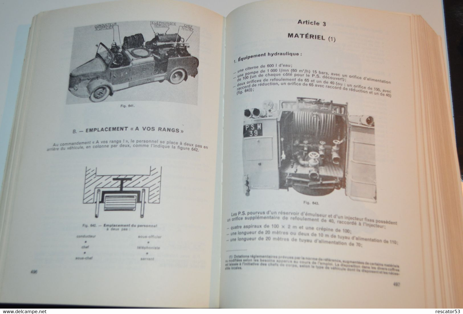 Rare Livre Règlement D'instruction Et De Manoeuvre Des Sapeurs Pompiers Communaux 1978 - Pompiers