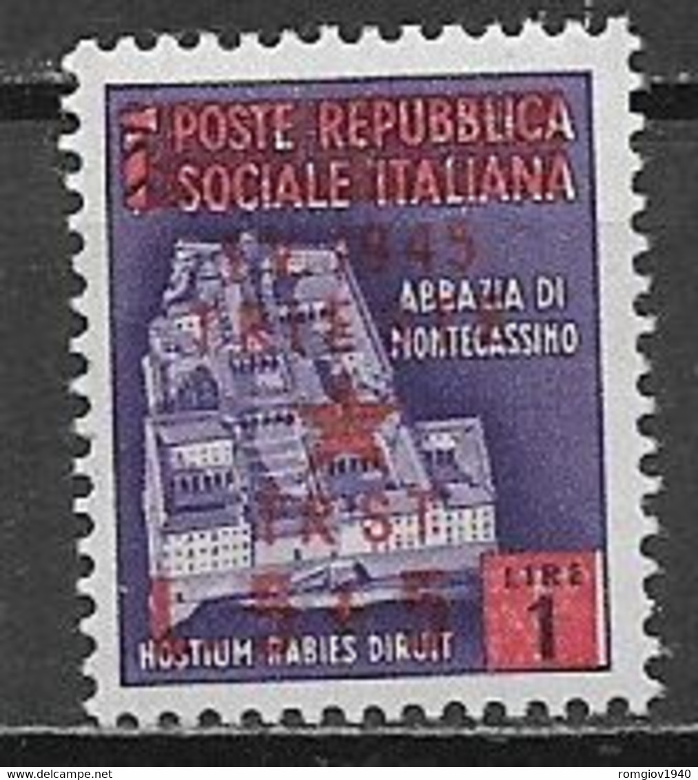 OCCUPAZIONE JUGOSLAVIA 1945-47 TRIESTE FRANCOBOLLI D'ITALIA DEL 1944-45 MONUMENTI DISTRUTTI SASS. 9 MNH XF - Yugoslavian Occ.: Istria