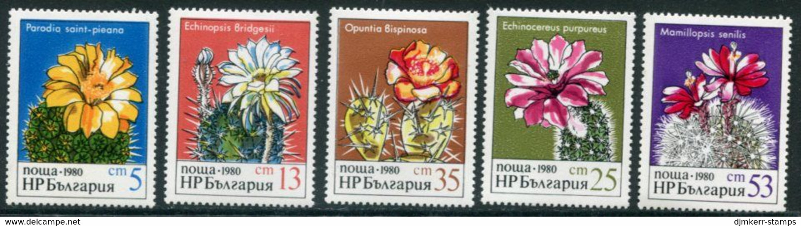 BULGARIA 1980 Cacti MNH / **.  Michel 2946-49 - Unused Stamps