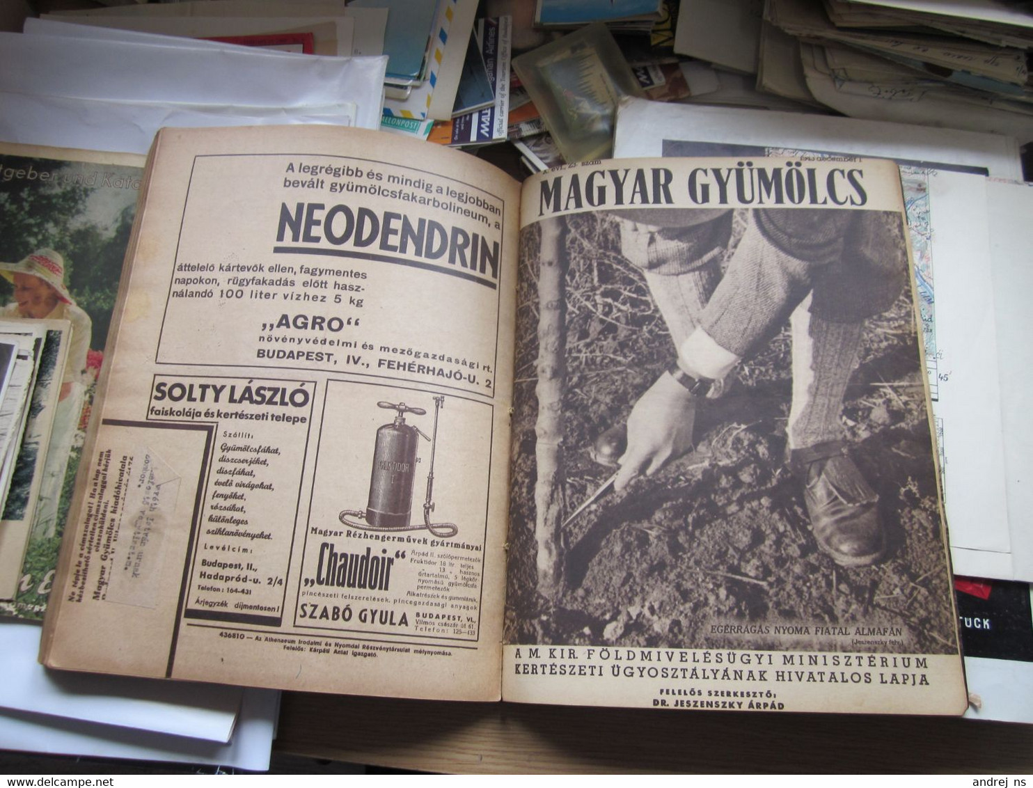 Magyar Gyumolcs 1943 12 Number Ful Year - Garden