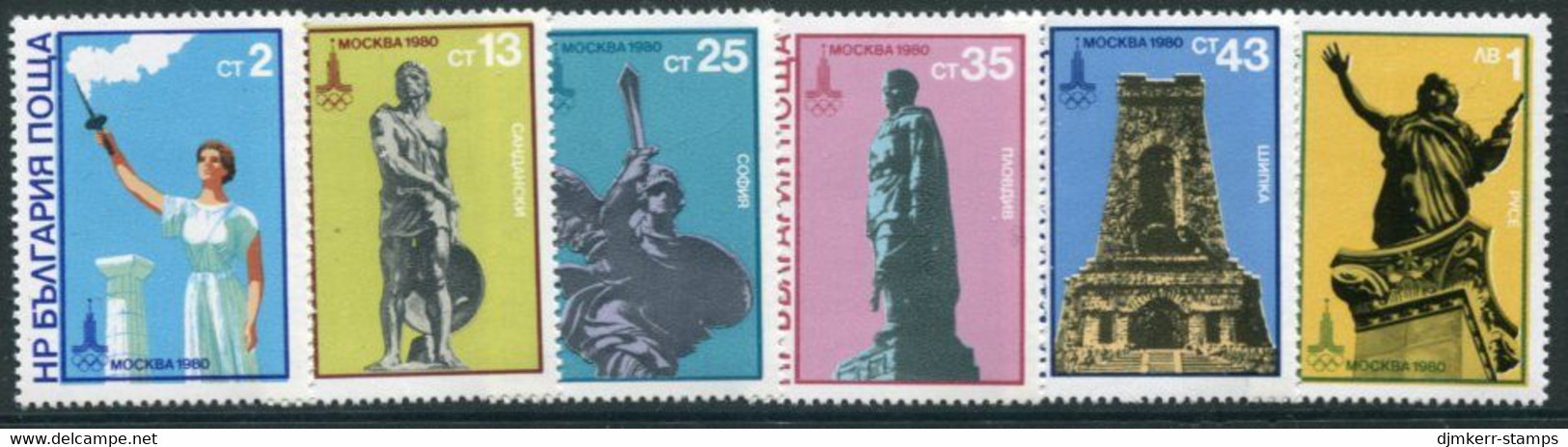 BULGARIA 1980 Olympic Games, Moscow VI MNH / **..  Michel 2894-99 - Neufs