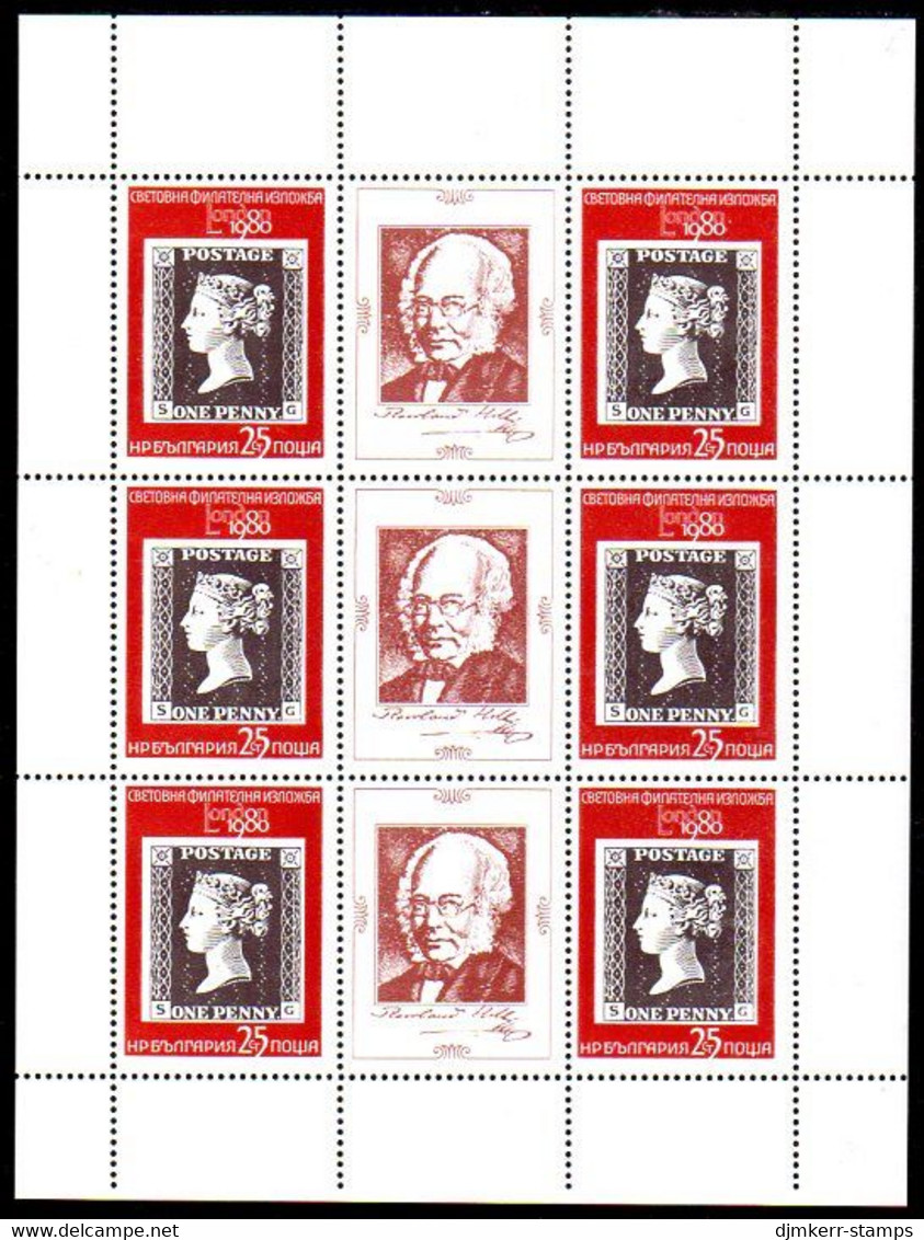 BULGARIA 1980 LONDON 1980 Stamp Exhibition Sheetlet MNH / **..  Michel 2886 Kb - Ongebruikt