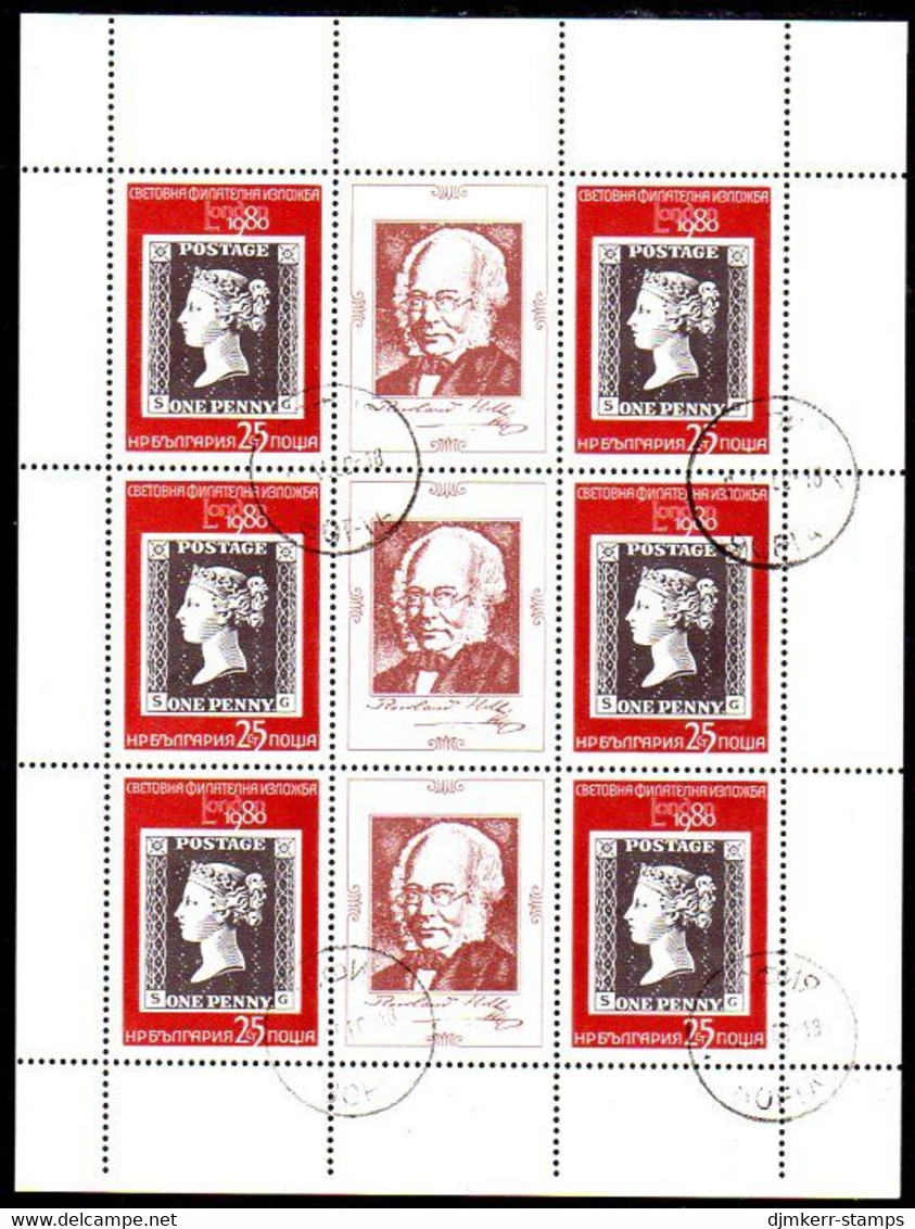 BULGARIA 1980 LONDON 1980 Stamp Exhibition Sheetlet Used..  Michel 2886 Kb - Blocks & Sheetlets