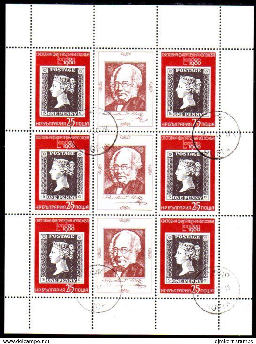 BULGARIA 1980 LONDON 1980 Stamp Exhibition Sheetlet Used..  Michel 2886 Kb - Blocks & Kleinbögen