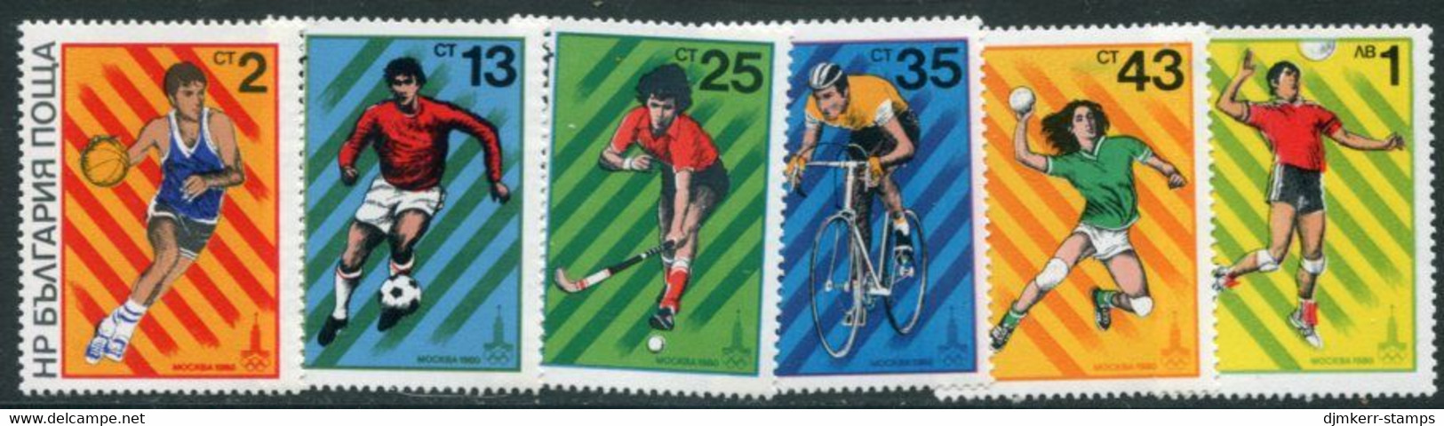 BULGARIA 1980 Olympic Games, Moscow V MNH / **..  Michel 2877-82 - Neufs