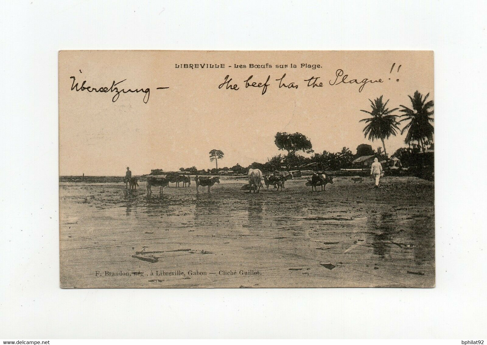 !!! GABON, CPA DE LIBREVILLE DE 1907 POUR KRIBI (CAMEROUN ALLEMAND) - Briefe U. Dokumente