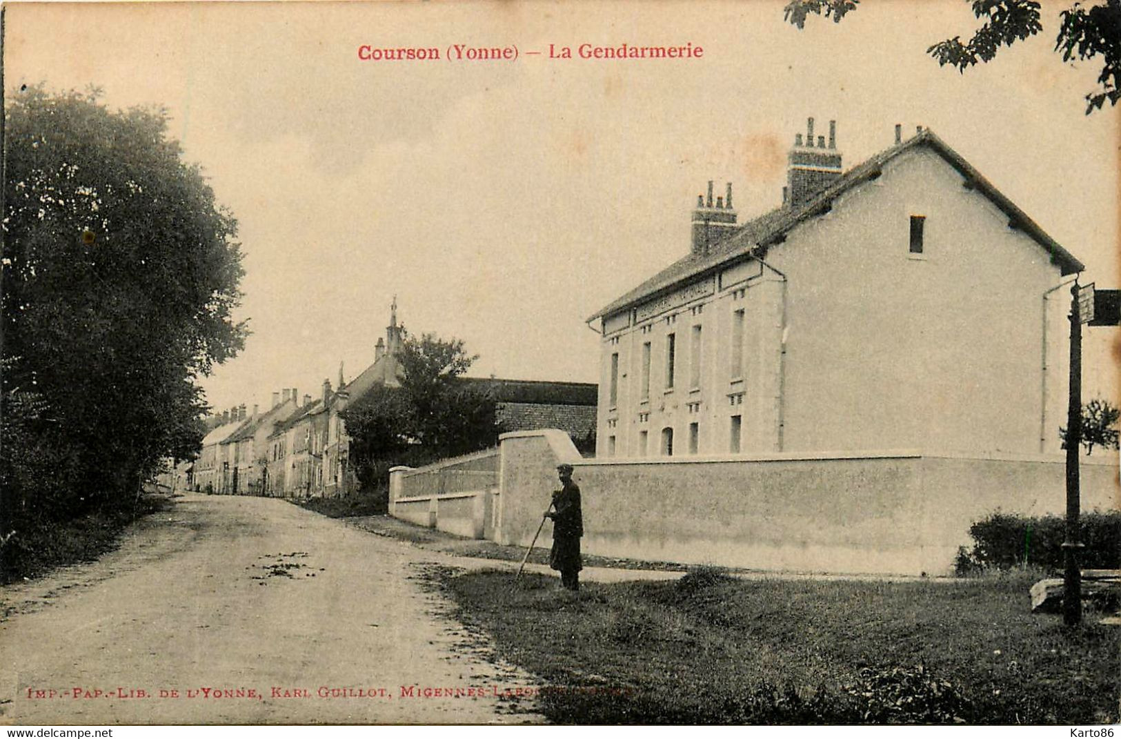 Courson * Rue Et La Gendarmerie Nationale * Gendarme - Courson-les-Carrières