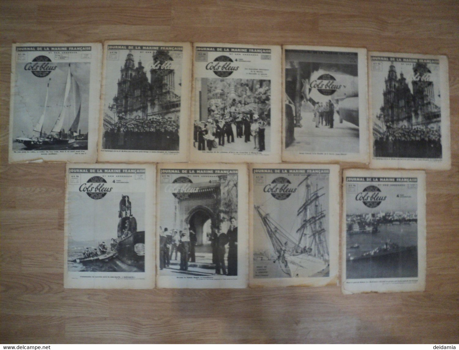 LOT DE 9 COLS BLEUS. JOURNAL DE LA MARINE FRANCAISE. JANVIER 1963 / MARS 1964 NOUVELLES DES ARSENAUX. - Bateaux