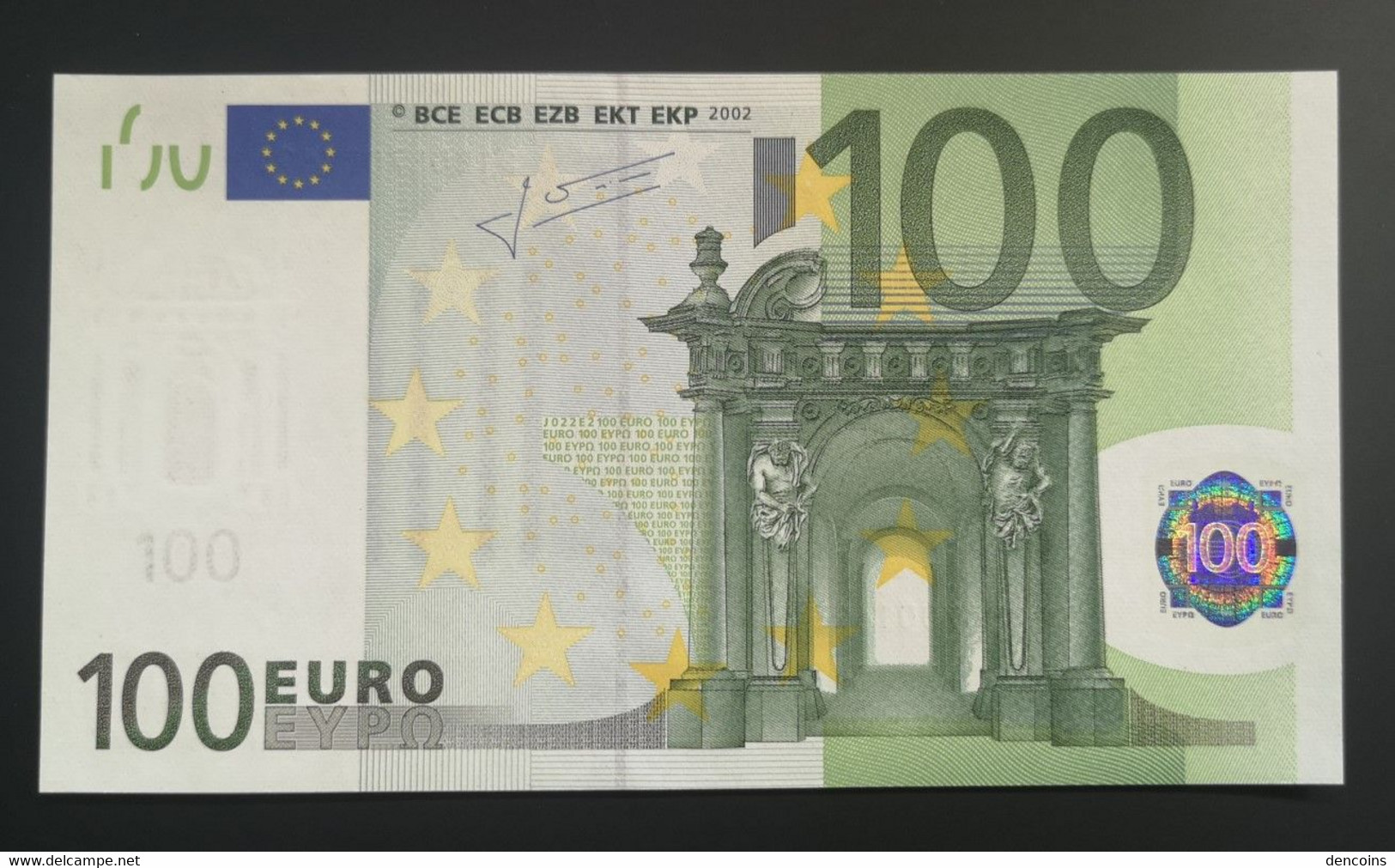 100 EURO  ITALIA 2002 J022E2 TRICHET ITALY  UNC- NEUF - SC - UNZ  !!!! - 100 Euro