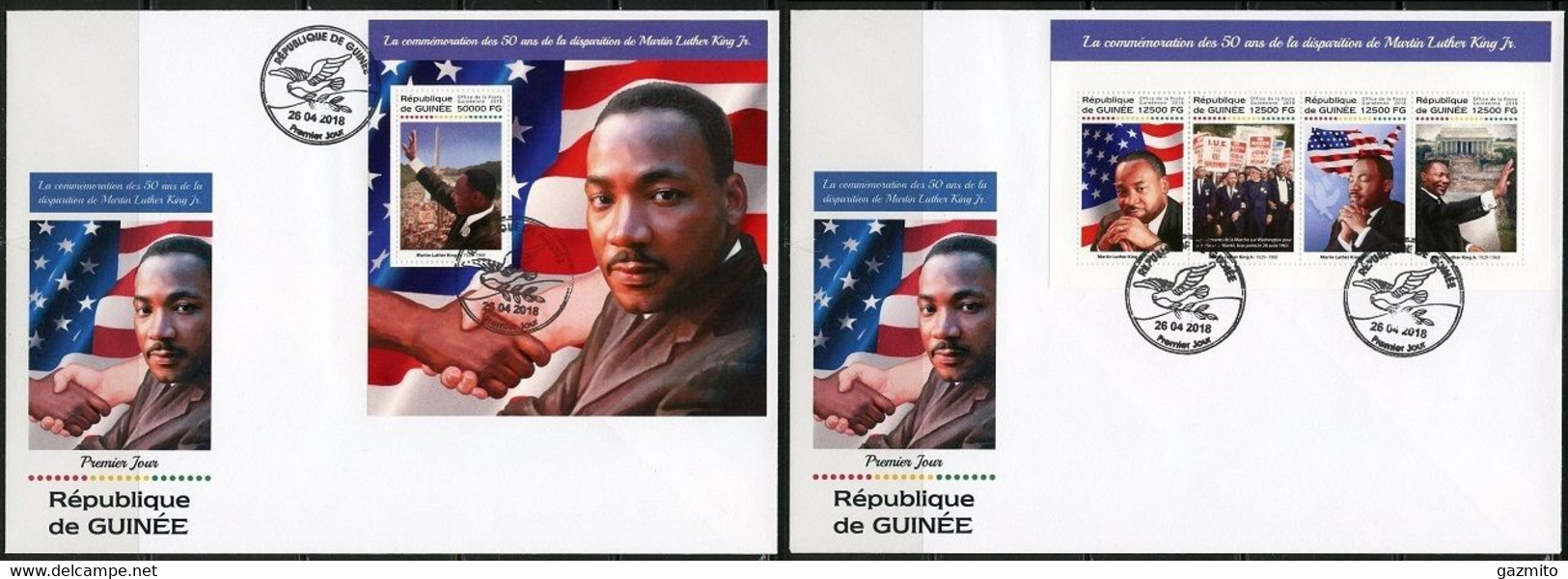Guinea 2018, Martin Luther King, BF In FDC - Martin Luther King