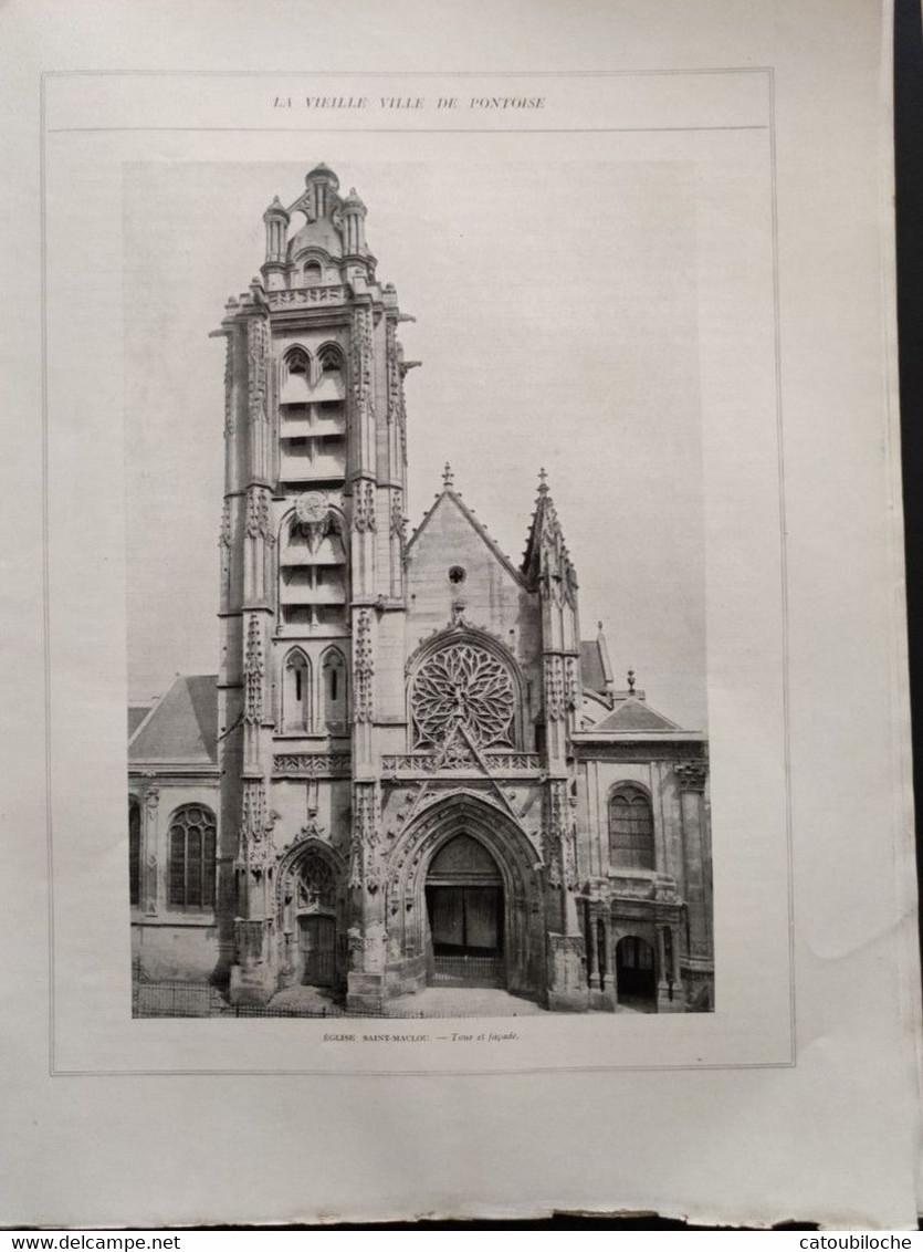 1911 PONTOISE - LA VIEILLE VILLE DE PONTOISE - ROCHES DE L'HERMITAGE - ÉGLISE SAINT MACLOU - NOTRE DAME - Ref LTDF 02