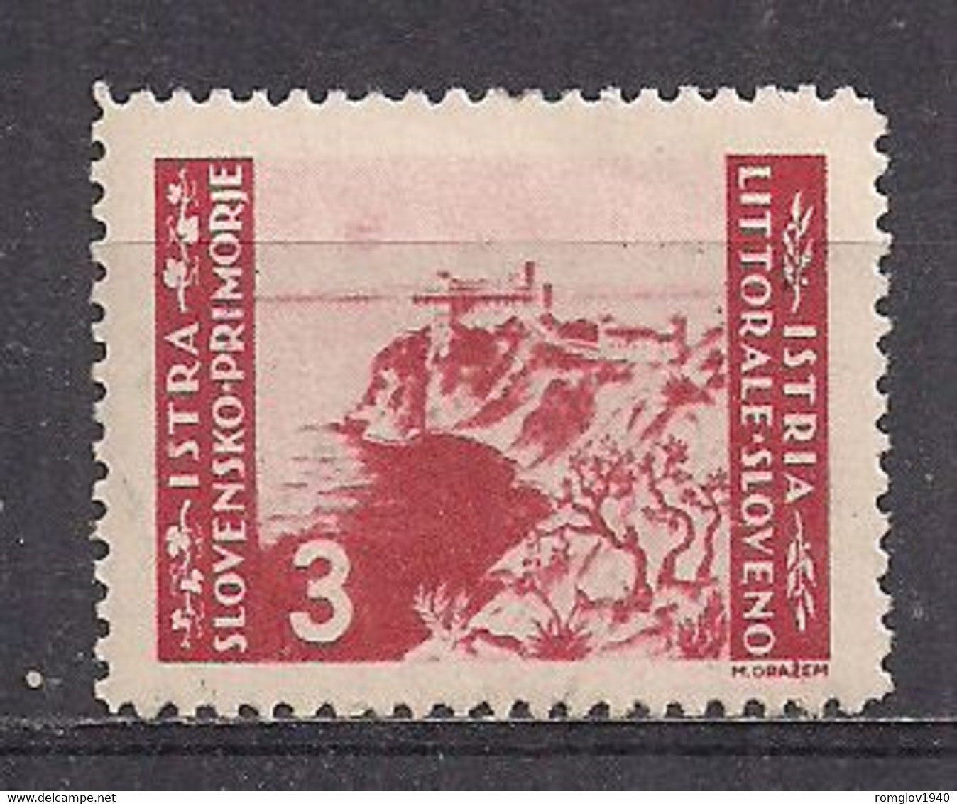 OCCUPAZIONE JUGOSLAVIA 1946 ISTRIA E LITORALE SLOVENO COLORI CAMBIATI SASS. 65 MLH VF - Occ. Yougoslave: Littoral Slovène