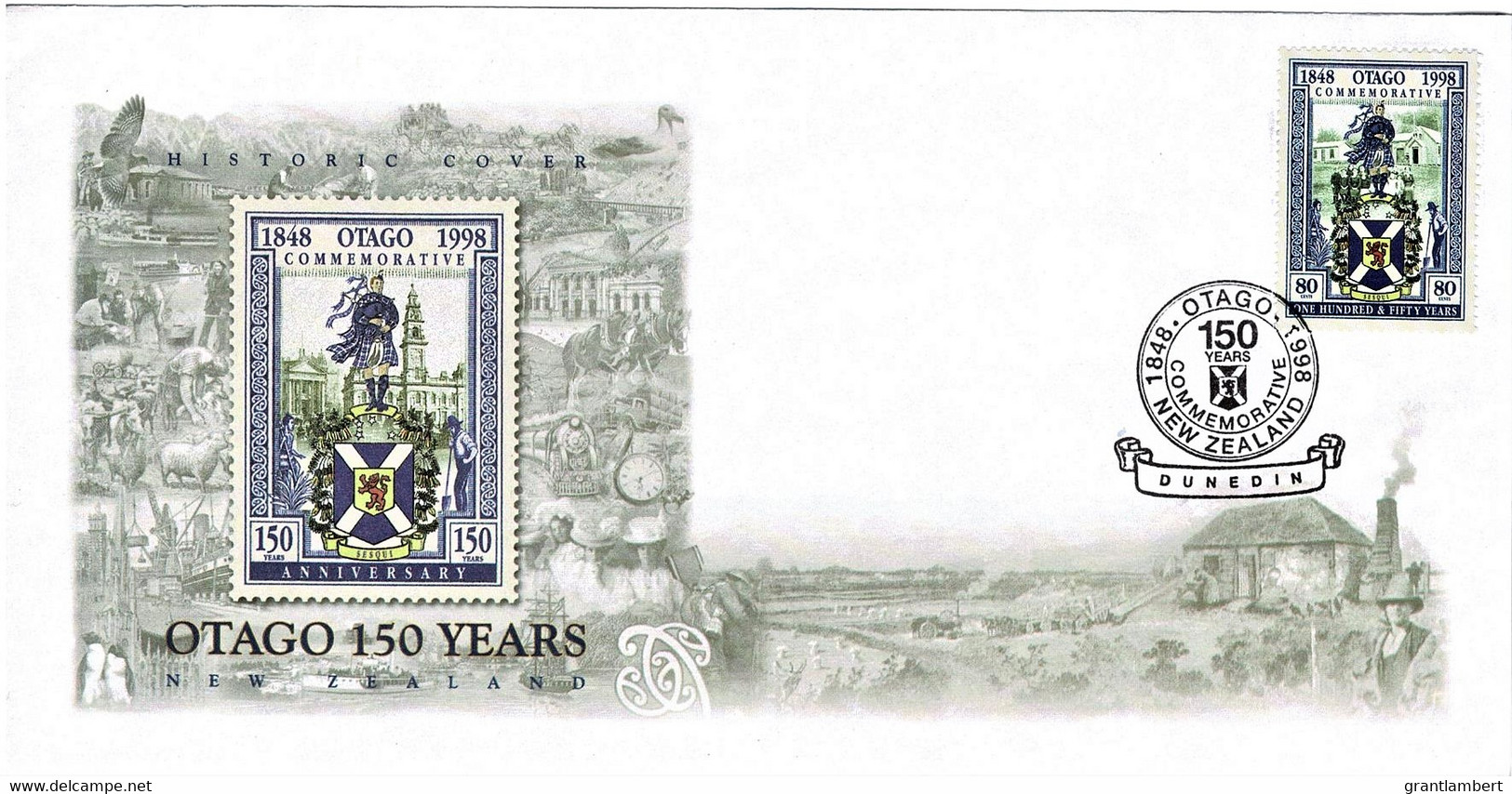 New Zealand 1998 Otago 150 Years Commemorative Cover - See Notes - Brieven En Documenten