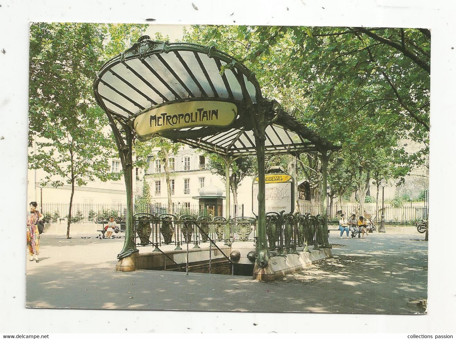 JC , G , Cp , Chemins De Fer ,METRO ,75 ,Paris ,place Des ABESSES ,  Voyagée - Subway