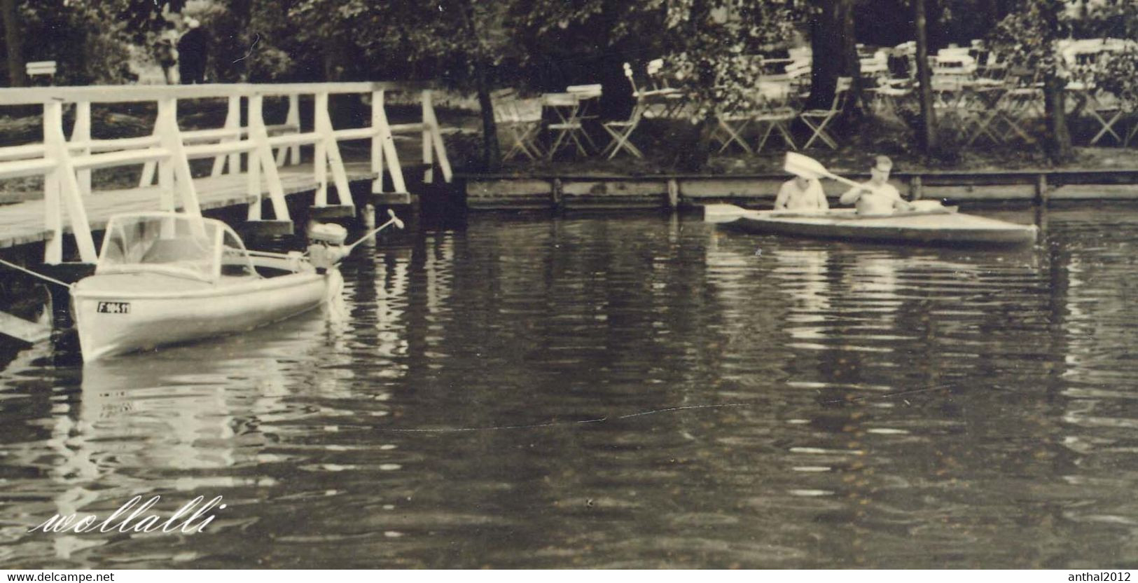 Rarität Ruderboot Paddelboot HOG Dorfkrug Dampferanlegestelle Schwerin Königs-Wusterhausen 25.7.1965 - Teupitz