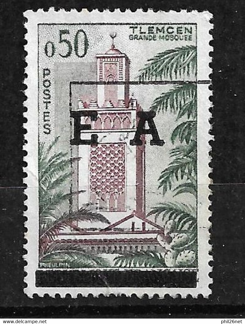 Algérie  N° 357  Surcharge EA  Typographique  D' Alger  1er Tirage  Oblitéré     B/T B  Voir Scans - Gebraucht