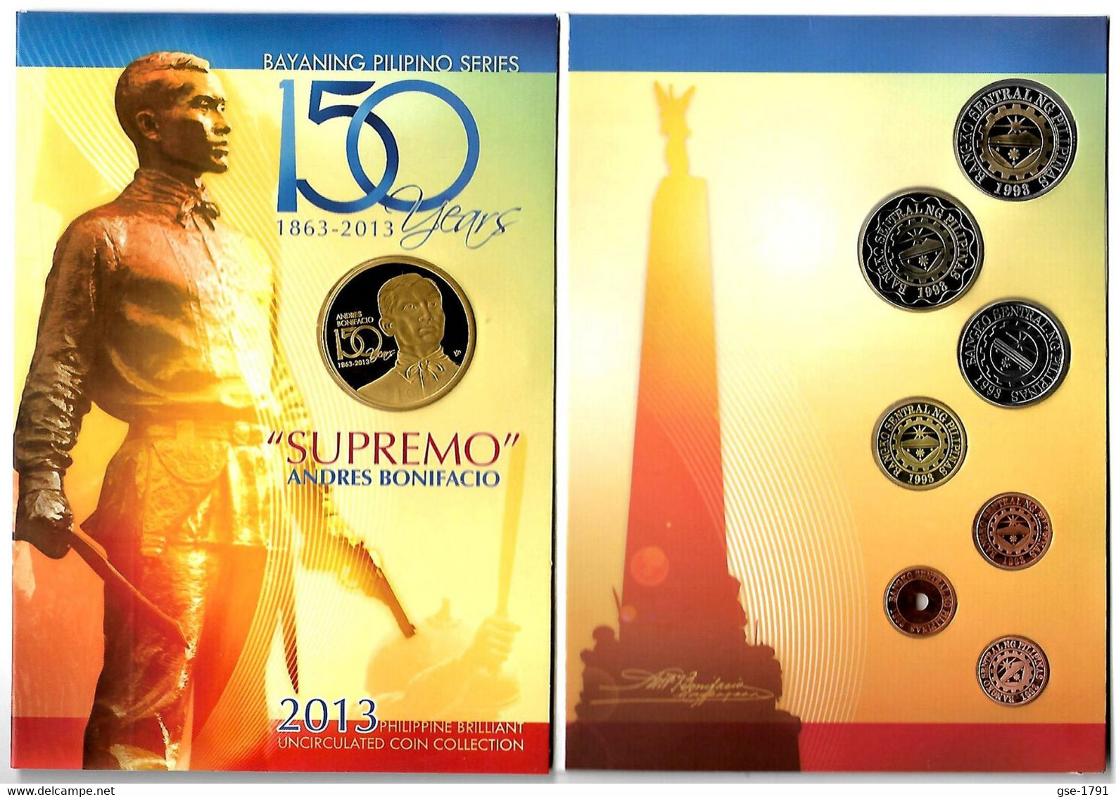 PHILIPPINES: Set De L'année 2013 Et L'anniverssaire De BONIFACIO 150 Ans UNC Sous Blister. - Philippinen