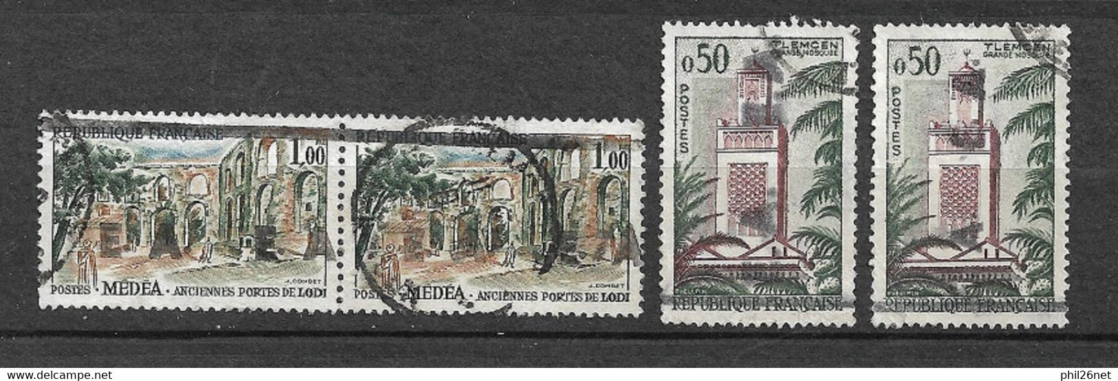 Algérie  N° 357 X 2 Et Paire Du N° 358  Surcharge EA Tlemcen Type 15.2   Oblitérés     B/T B  Voir Scans - Gebraucht