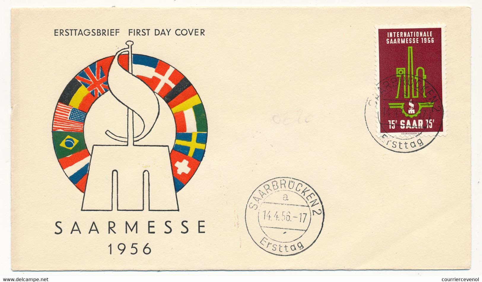 SARRE - Internationale Saarmesse 1956 Sur Enveloppe FDC - FDC