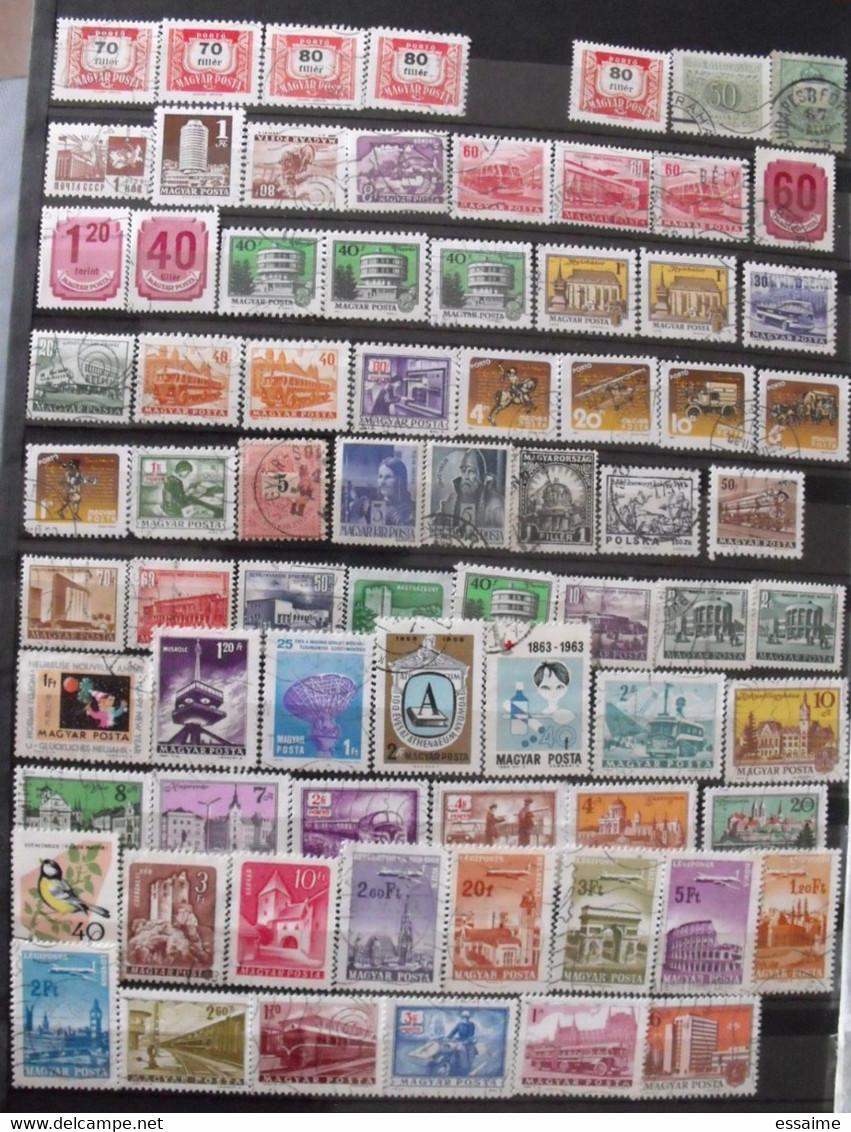 Hongrie Magyar. collection de 460 timbres oblitérés (quelques neufs)