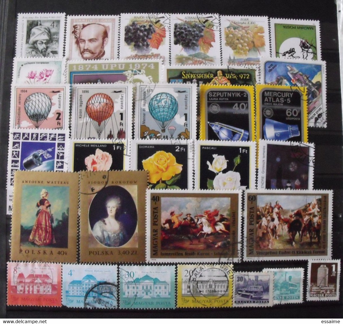 Hongrie Magyar. collection de 460 timbres oblitérés (quelques neufs)