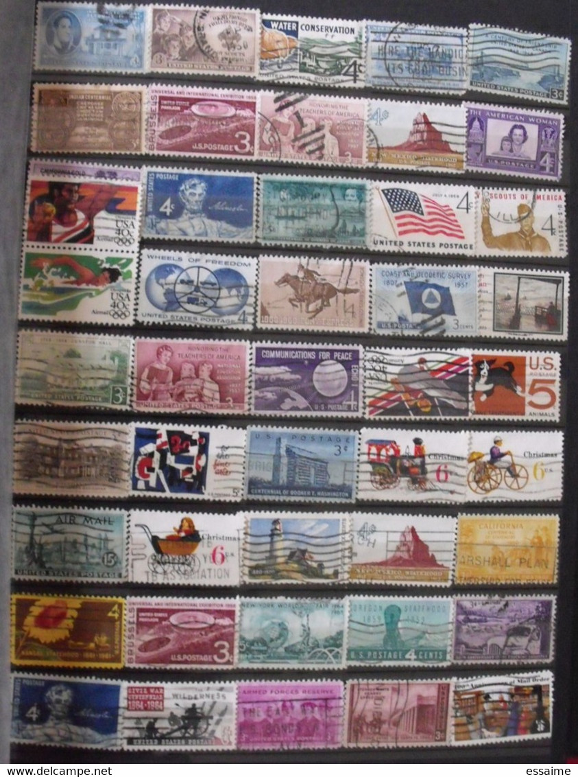 Etes-Unis. USA . collection de 2120 timbres oblitérés (quelques neufs)