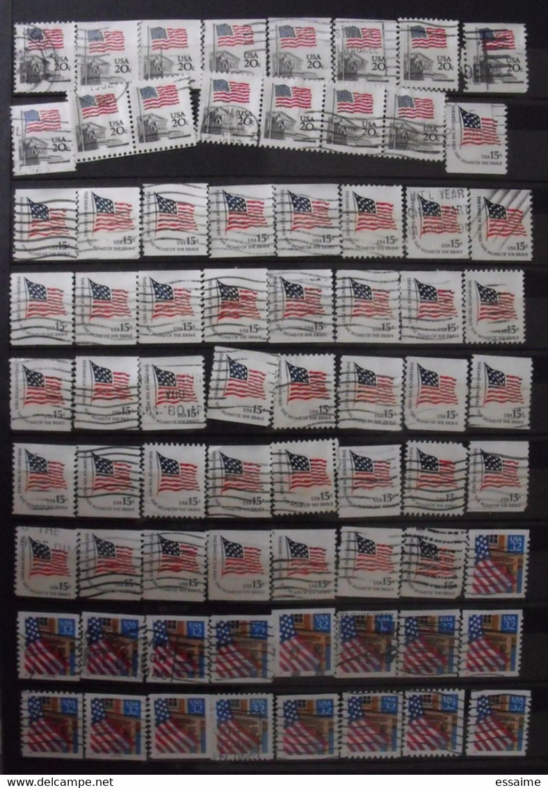 Etes-Unis. USA . collection de 2120 timbres oblitérés (quelques neufs)