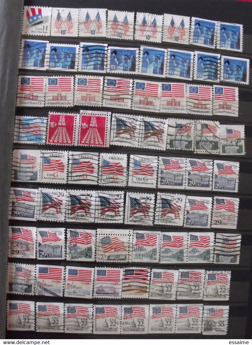 Etes-Unis. USA . collection de 2120 timbres oblitérés (quelques neufs)