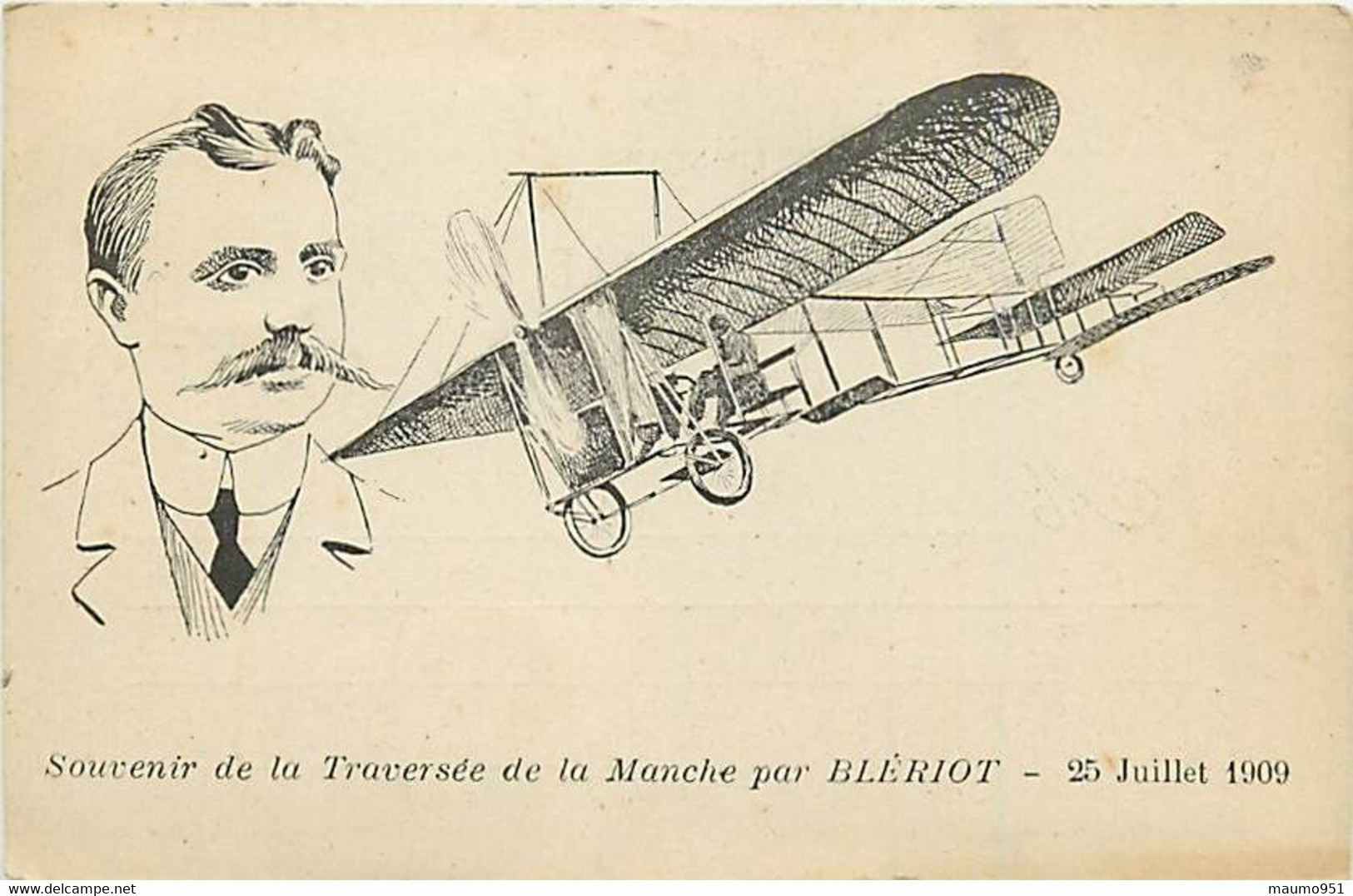 SOUVENIR DE LA TRAVERSEE DE LA MANCHE PAR BLERIOT LE 25 JUILLET 1909 - Aviatori