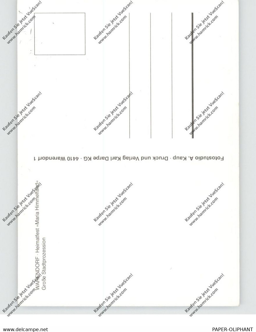 4410 WARENDORF, Heimatfest "Maria Himmelfahrt", Große Stadtprozession - Warendorf