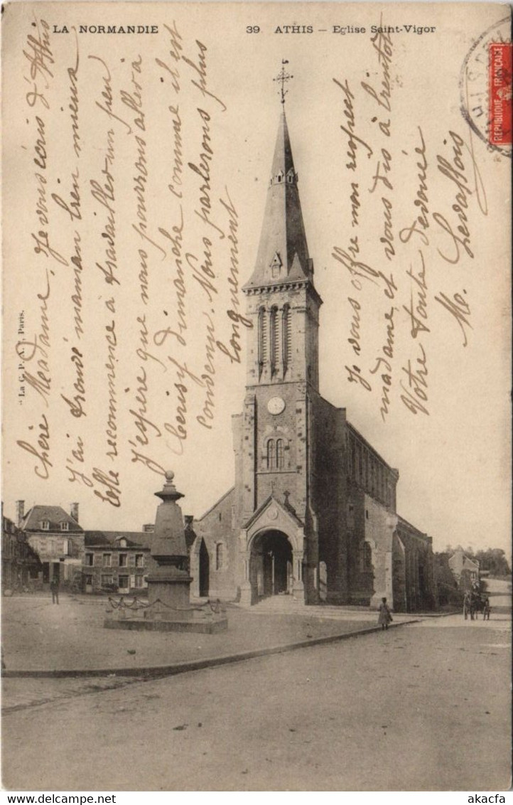 CPA La Normandie ATHIS Eglise St-Vigor (151068) - Athis De L'Orne