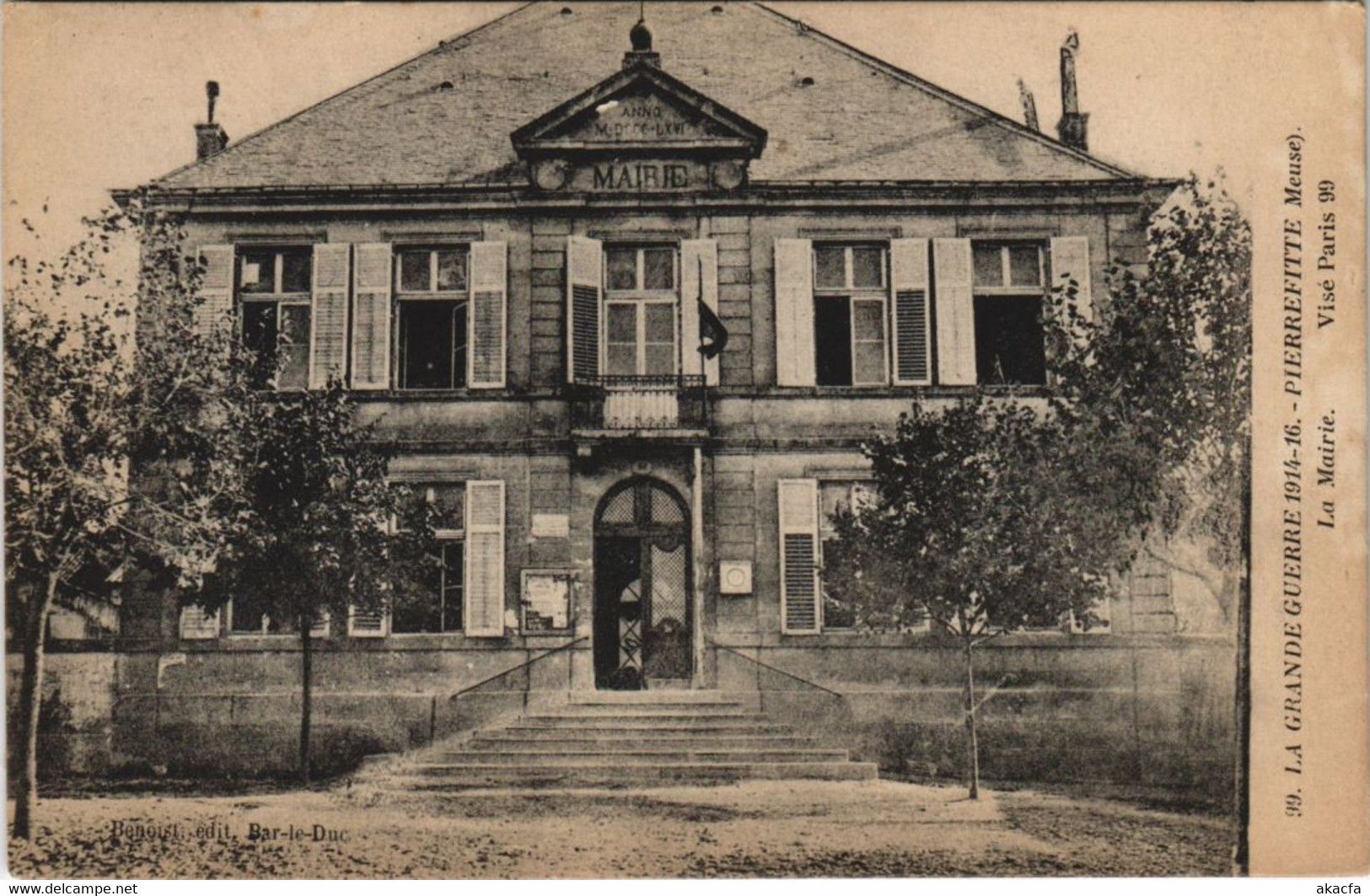 CPA Guerre PIERREFITTE La Mairie (152323) - Pierrefitte Sur Aire