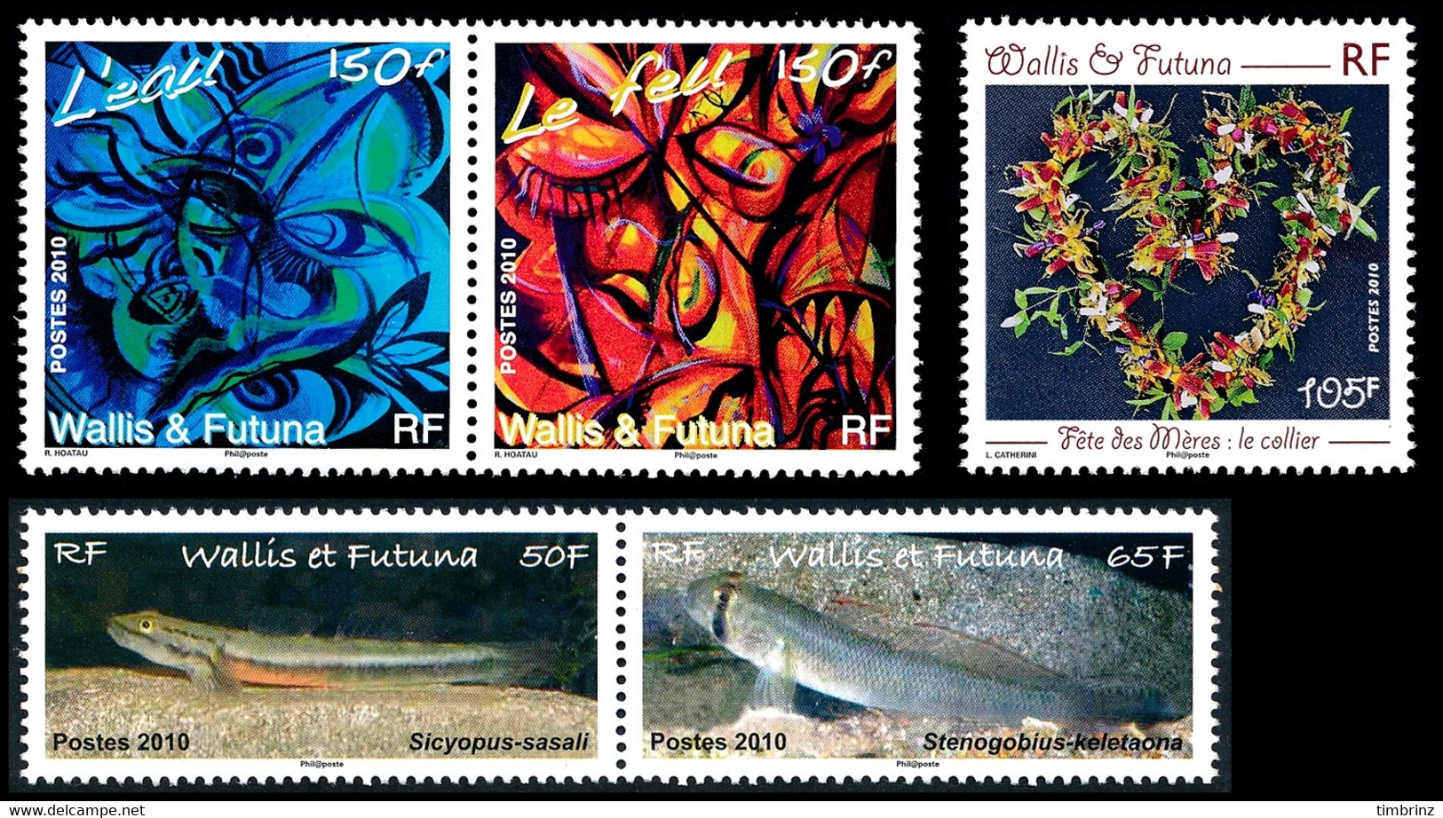 WALLIS ET FUTUNA Année Complète 2010 - Yv. 728 à 744 ** MNH - 17 Timbres  ..Réf.W&F23103 - Full Years