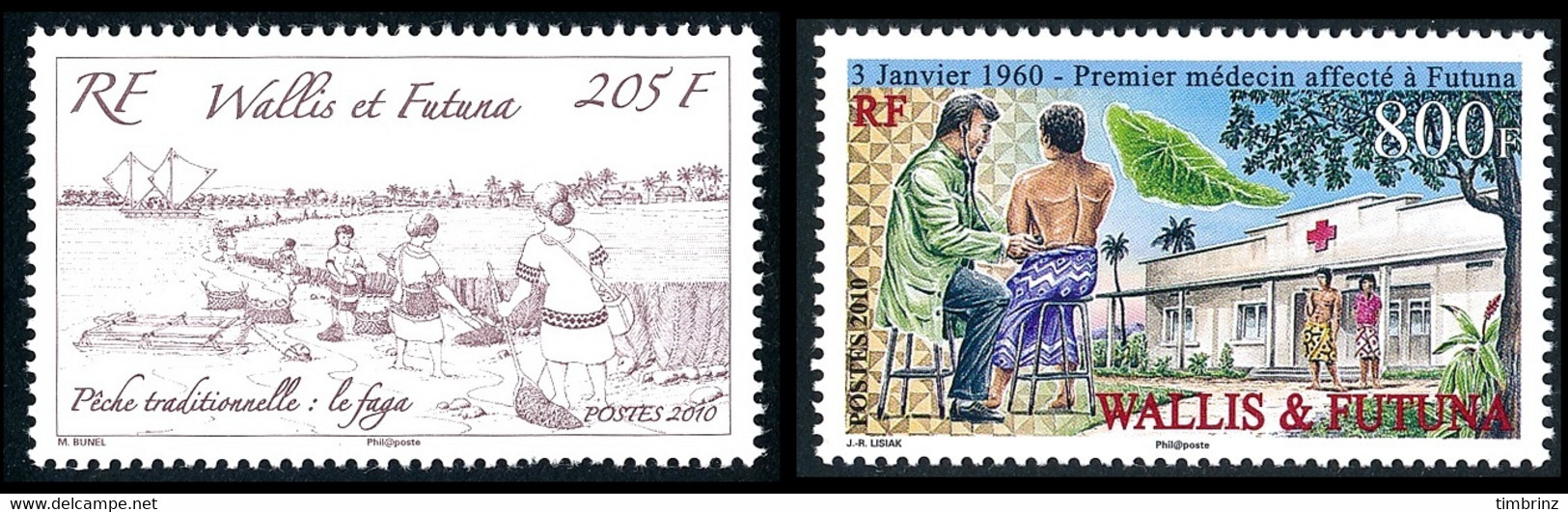 WALLIS ET FUTUNA Année complète 2010 - Yv. 728 à 744 ** MNH - 17 timbres  ..Réf.W&F23103