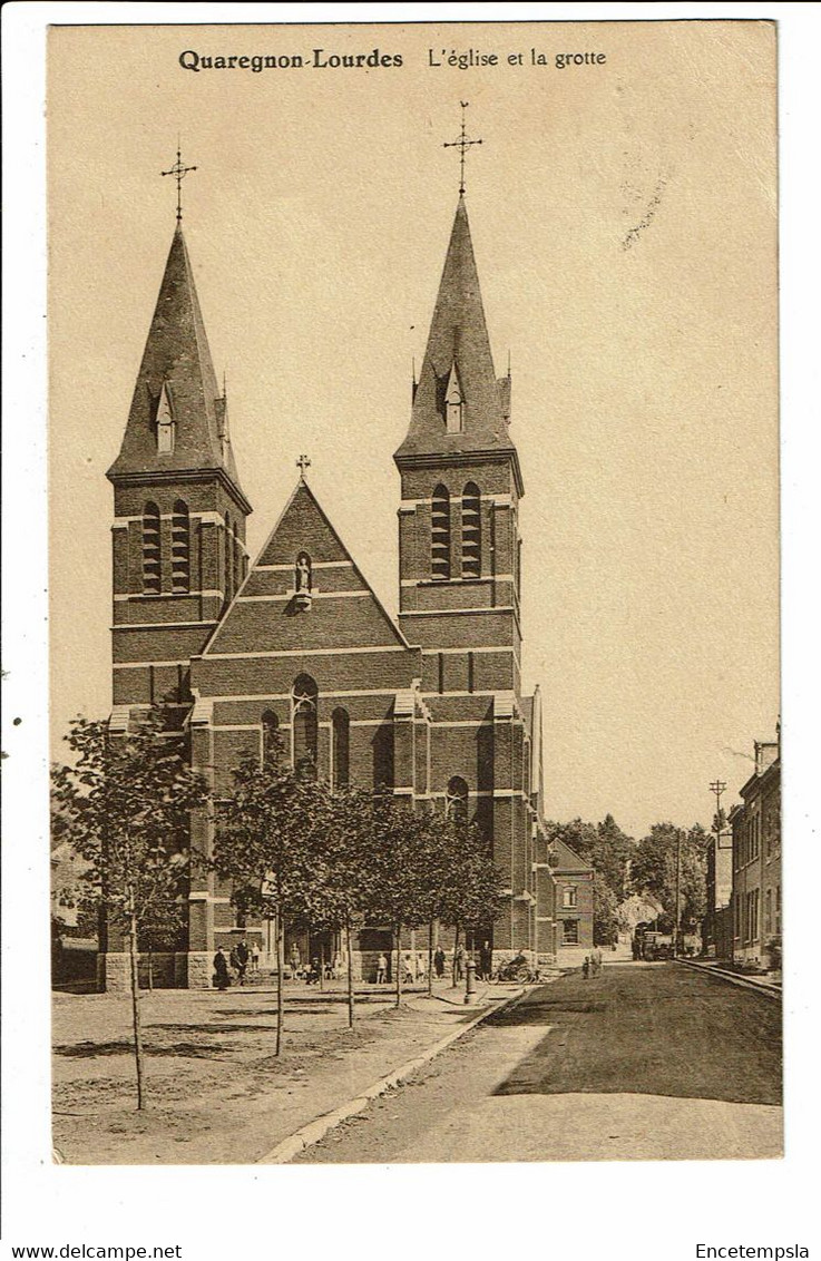 CPA Carte Postale  Belgique-Quaregnon Lourdes L'Eglise La Grotte VM28817 - Quaregnon