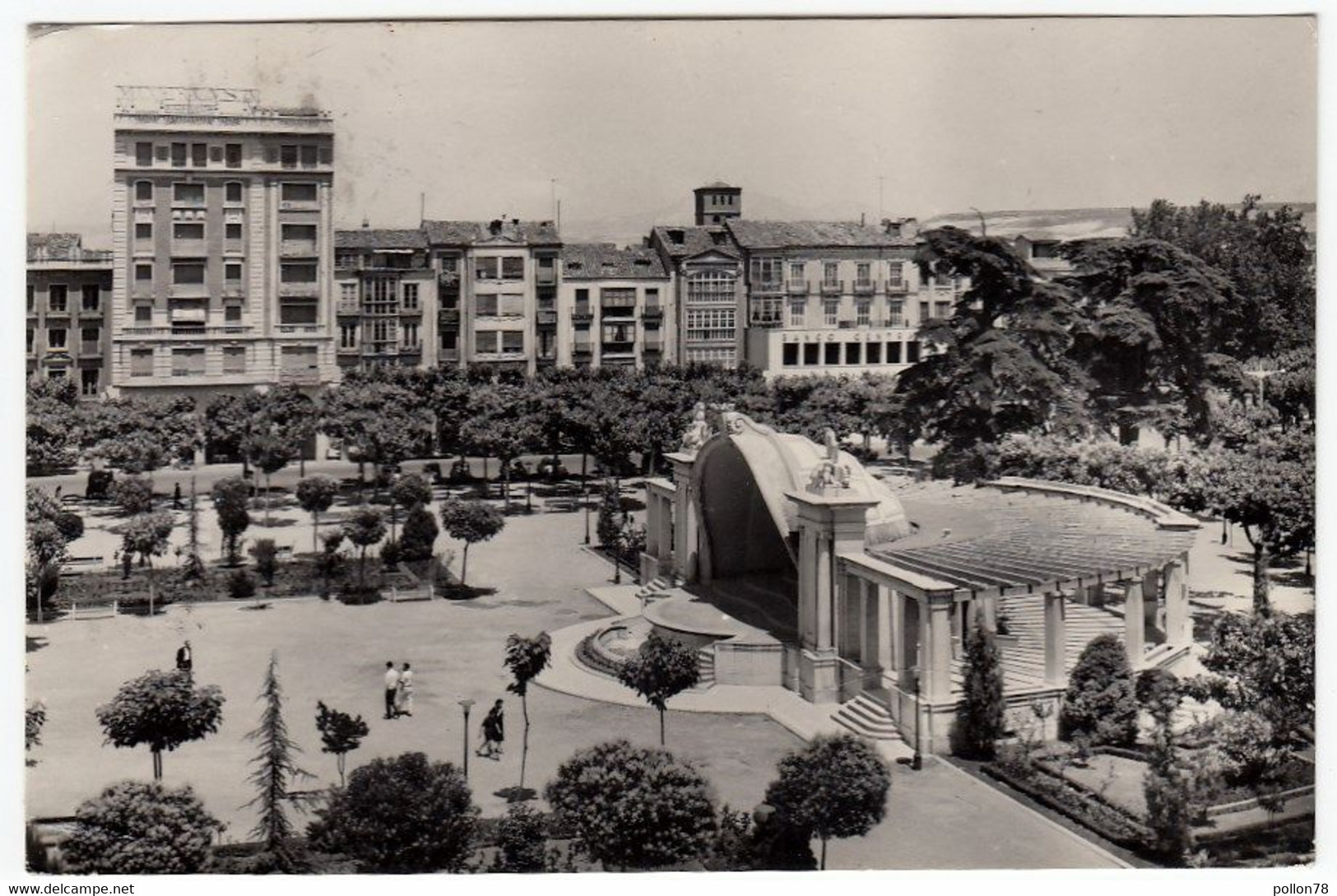 LOGROÑO - ESPOLÓN Y AUDITORIO MUSICAL - 1962 - Vedi Retro - La Rioja (Logrono)