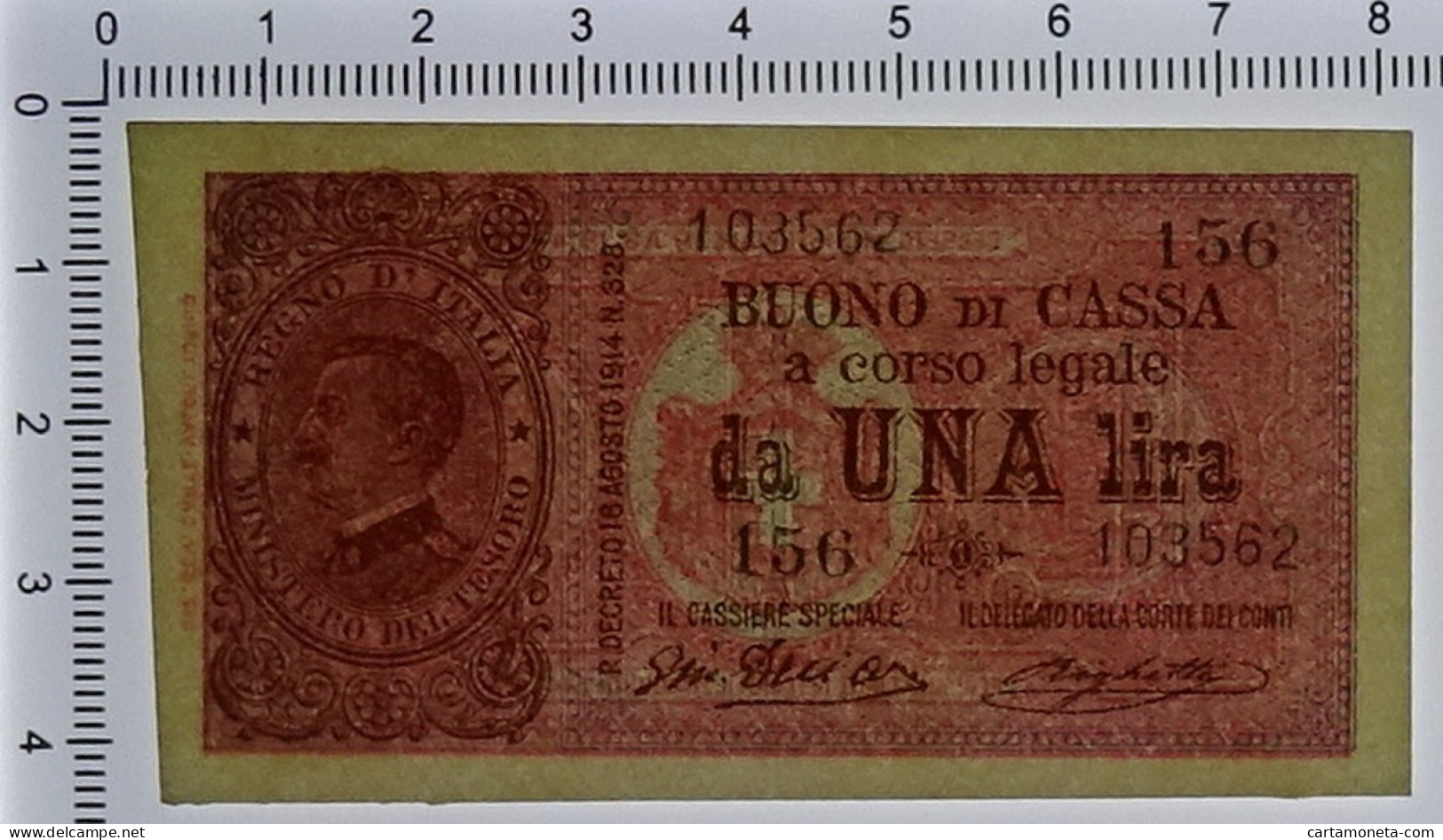 1 LIRA BUONO DI CASSA EFFIGE VITTORIO EMANUELE III 28/12/1917 FDS-/FDS - Regno D'Italia – Other