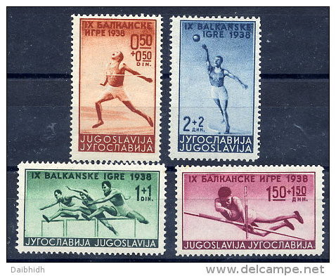 YUGOSLAVIA 1938 Balkan Games Set LHM / *.  Michel 362-65 - Ungebraucht