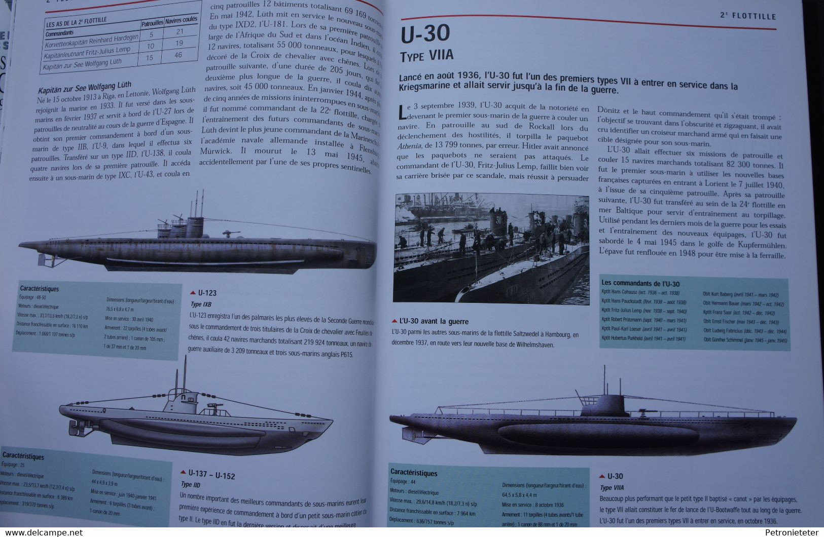 Livre KRIEGSMARINE Marine U Boot Sous -marins 1939-45 Liste Organisation Identification Profils Photos - War 1939-45