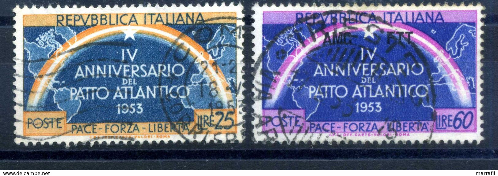 1953 REP. IT. SET USATO Patto Atlantico - 1946-60: Gebraucht