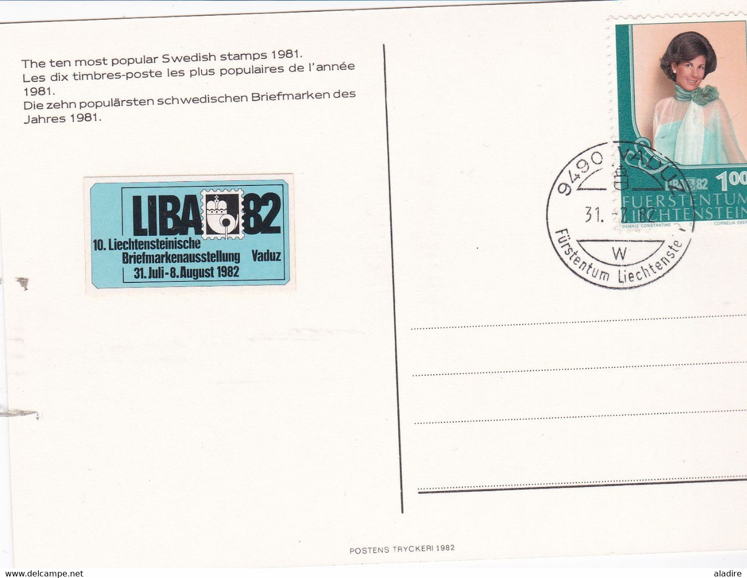 17 documents postaux avec timbres - post documents with stamps -  sauf /. except France