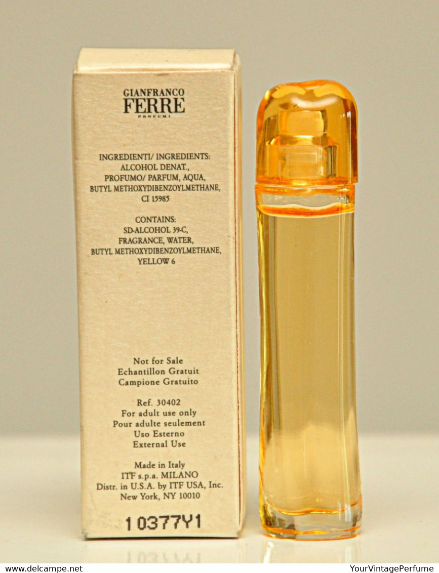 Gianfranco Ferré Essence D’eau Eau De Parfum Edp 5ml 0.17 Fl. Oz. Miniature Splash Not Spray Perfume Women Rare Vintage - Campioncini Di Profumo (testers)