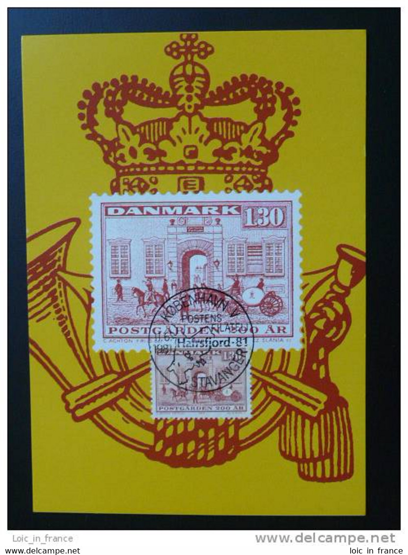 Cheval Horse Slania Hafrsfjord 1981 Carte Maximum Maxi Card Danemark Denmark - Maximum Cards & Covers