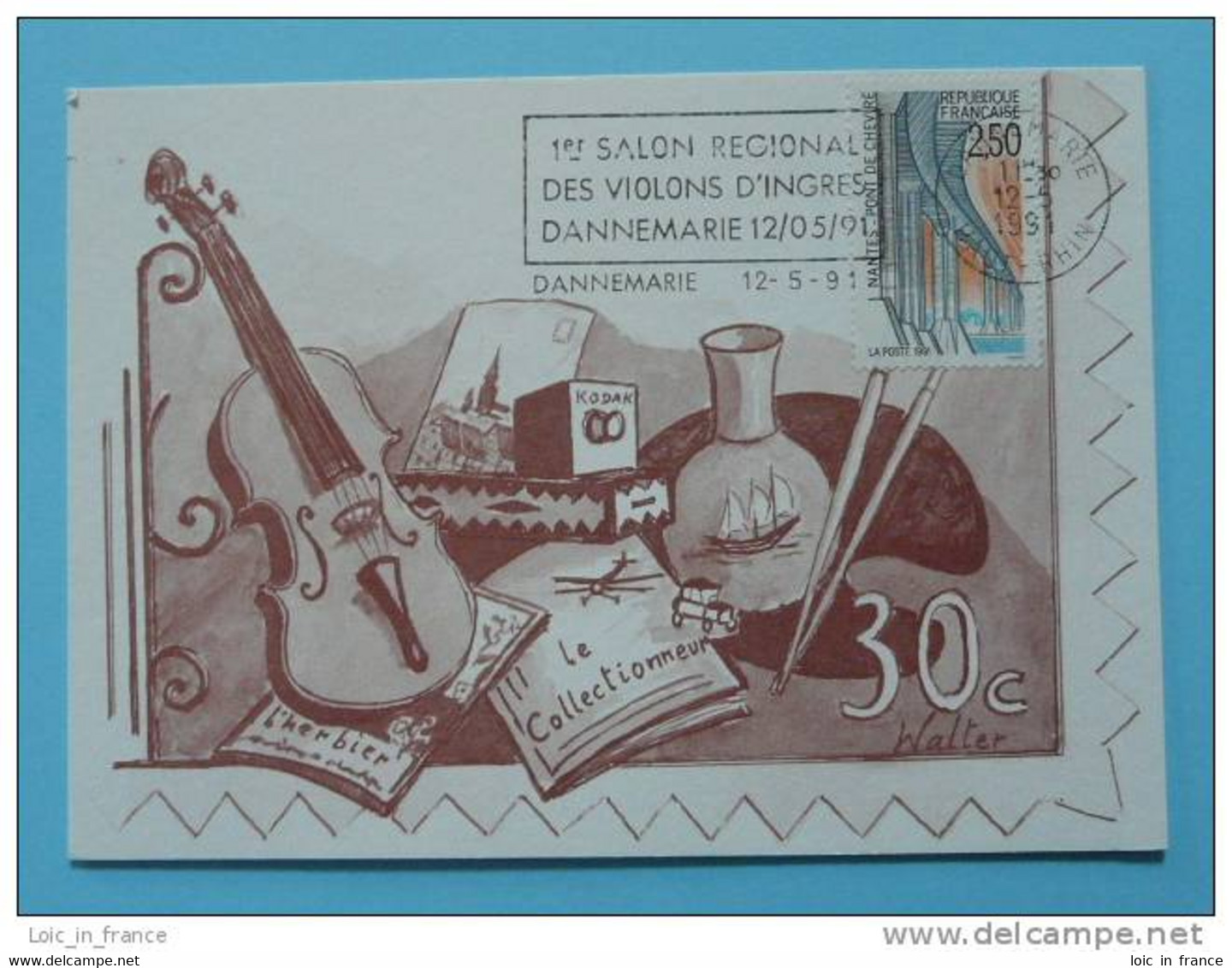 Carte Maximum Maxi Card Violin Violon D'Ingres Dannemarie - Music