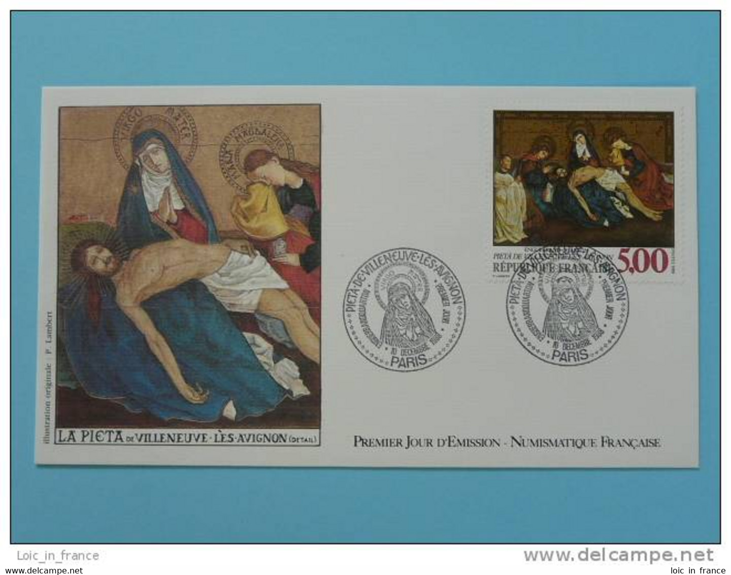 FDC Edition Numismatique Pieta Enguerrand Quarton Ref 142 - Religie